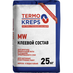 Клей для минеральной ваты TERMOKREPS "MW" - 25 кг - фото 1